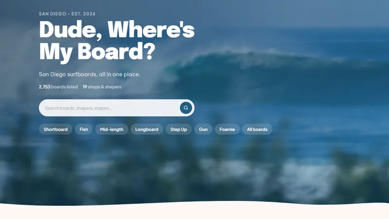 Dude, Where's My Board?